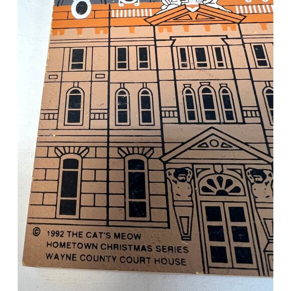 The Cats Meow 1992 Hometown Christmas Series Wayne County Court House Decor Piec - Picture 6 of 6